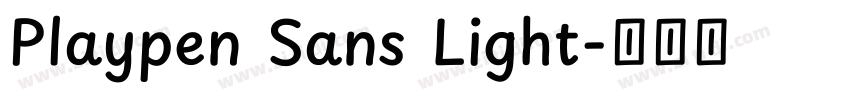 Playpen Sans Light字体转换